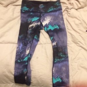 Lululemon Milky Way Bali Breeze Wunder Under Crops