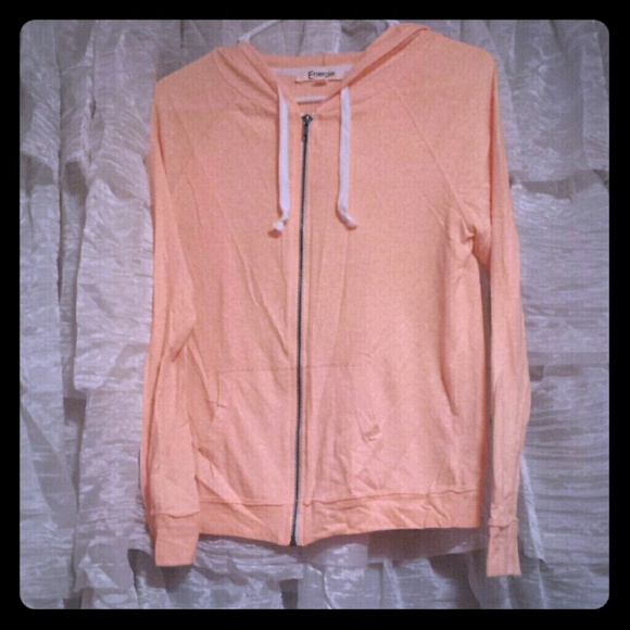 Bright orange zip up hoodie!