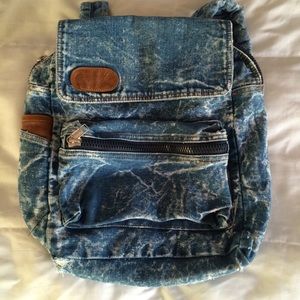 80S ACID WASH BACKPACK VERY VINTAGE FITS A BINDER