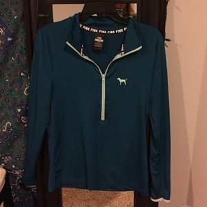 VS Pink ultimate turquoise half zip