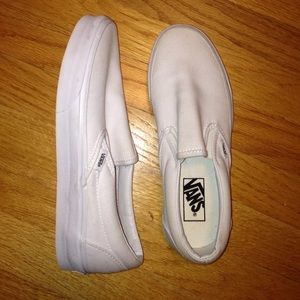 Vans Classic white slip-ons