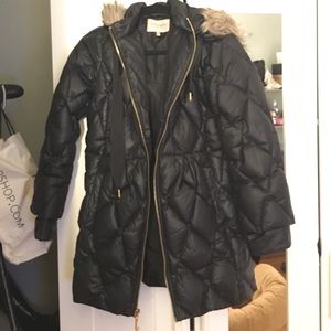 Juicy Couture black shimmer puffer coat