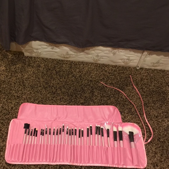 Make up brushes and pouch