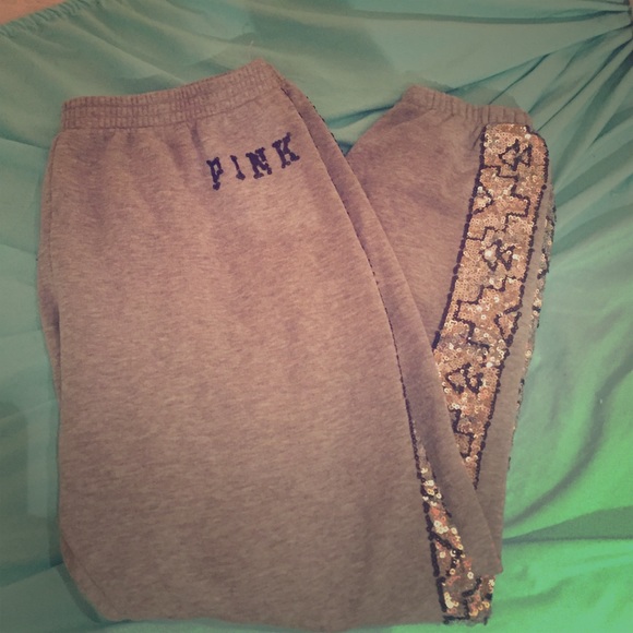 Victoria's Secret pink BLING Aztec crop pant