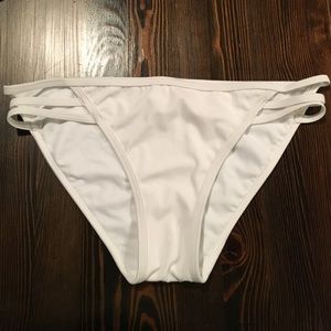 Crisp white bikini bottoms. NWOT.