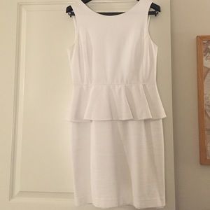Banana republic white peplum dress