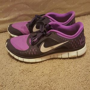 Purple nike free runs