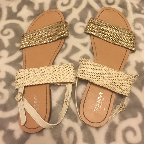 Gold & Cream Old Navy Sandals