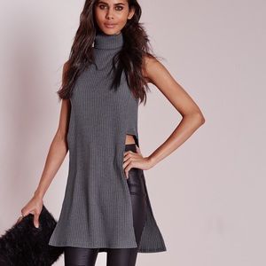Missguided Grey Turtle Neck Shirt