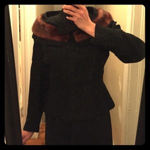 Vintage fur trimmed jacket