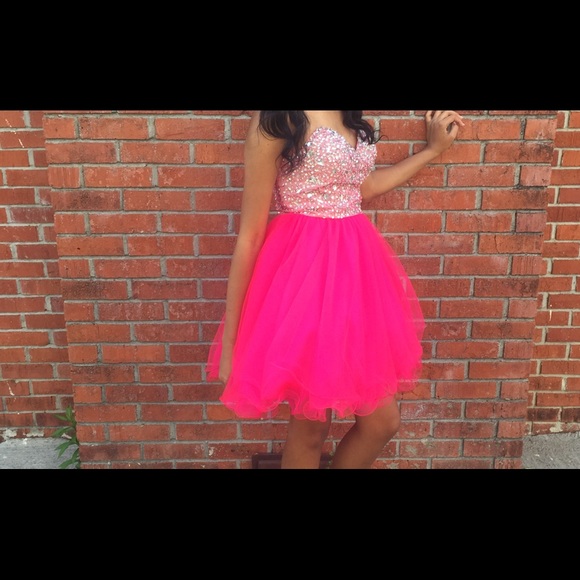 Hot pink prom/cocktail dress
