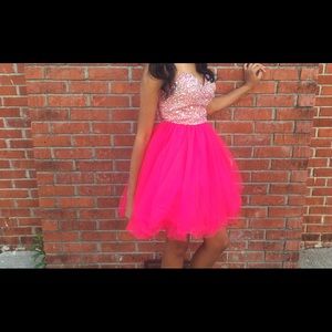 Hot pink prom/cocktail dress