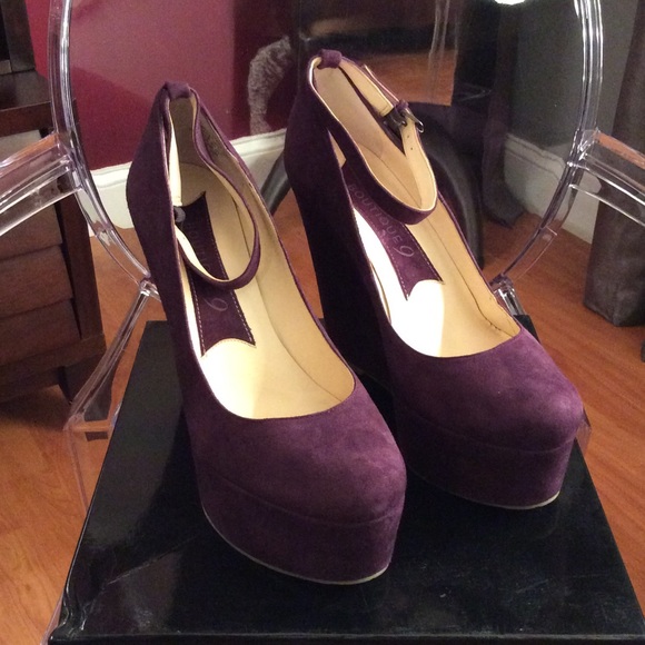 Boutique 9 Dark Purple Wedges