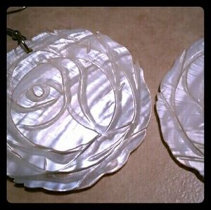 Carved Mother of Pearl Earrings