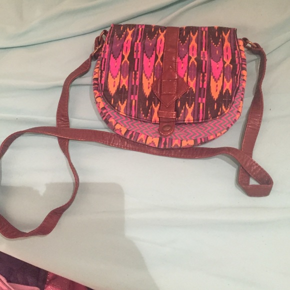 Buckle brand small Aztec print cross body