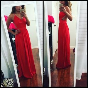 Backless Red Dress