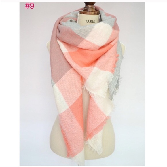 Orange Blanket Scarf - Picture 2 of 4