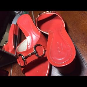 GUCCI Slide Sandals in Orange
