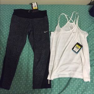 Nike tights and Nike top