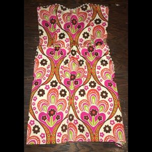 Floral short strapless dress