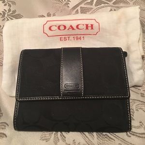 Authentic Black Coach wallet--like new