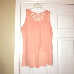 Pink dressy tank top