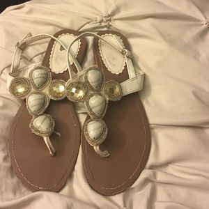 Madeline Stuart White Sandals
