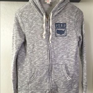 FEED brand heathered gray hoodie.. So comfy!!