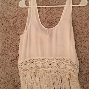 Fringe crop top