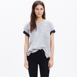 Madewell Oversized Tee in Copier Stripe