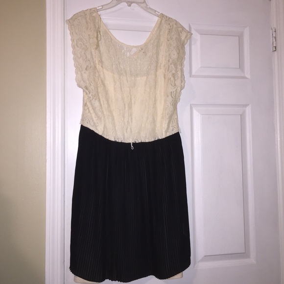 Black and white dress.