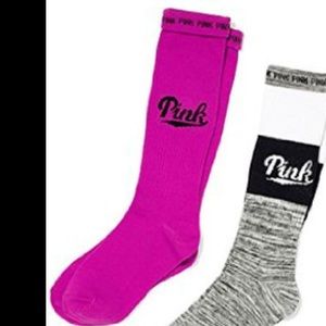 Pink vs mid-calf socks