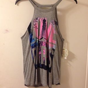 Gray halter top