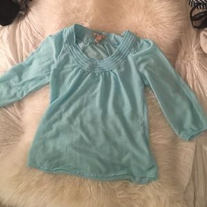 Banana republic Tiffany blue top xs