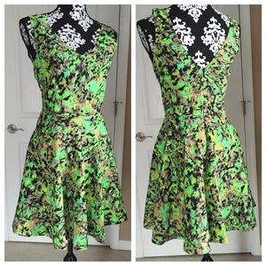 Double V-Neck Sleeveless Dress