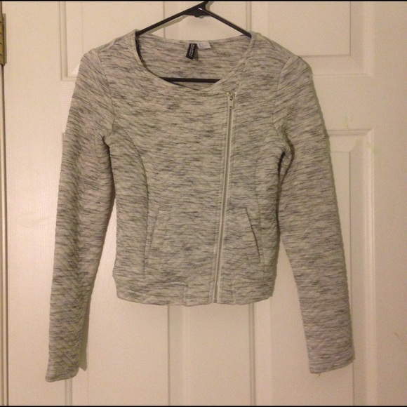 H&M Divided light grey zip up.