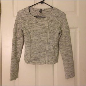 H&M Divided light grey zip up.