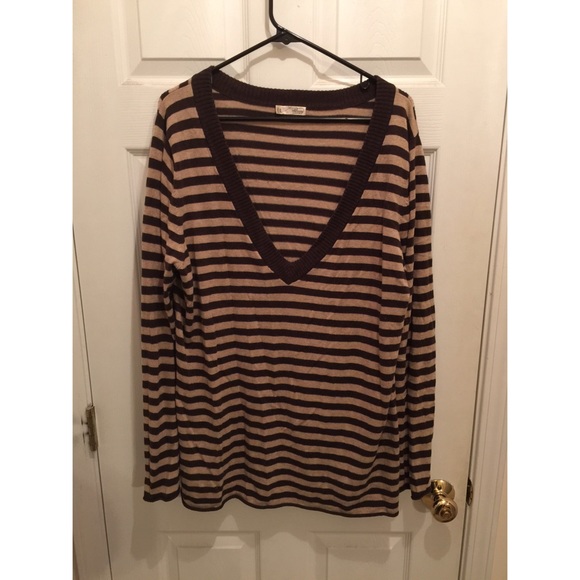 Brown Striped Sweater