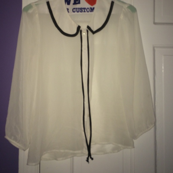 sheer white top
