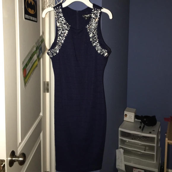 Navy blue dress w/ gemstones!!