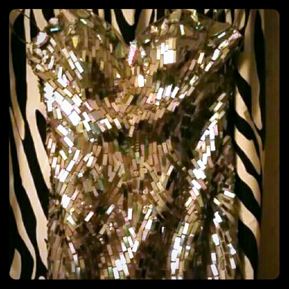 Flirty Silver Stoned Party mini dress