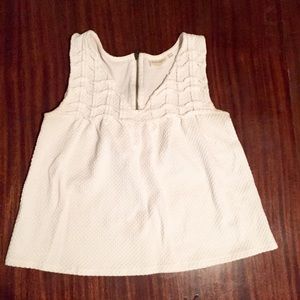 Anthropologie Deletta white weave textured top