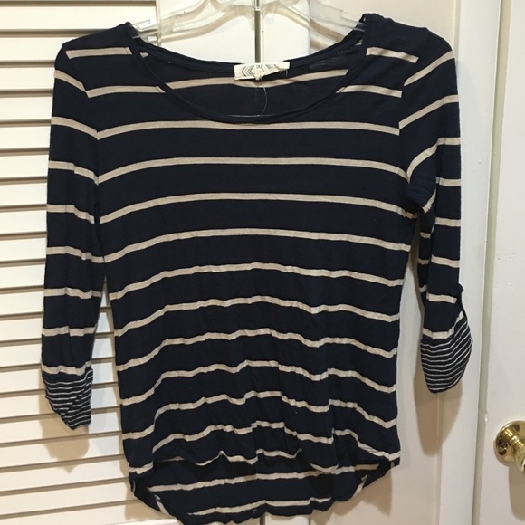 Striped Hi-lo Top