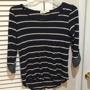 Striped Hi-lo Top