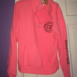 pink Victoria secret quarter zip