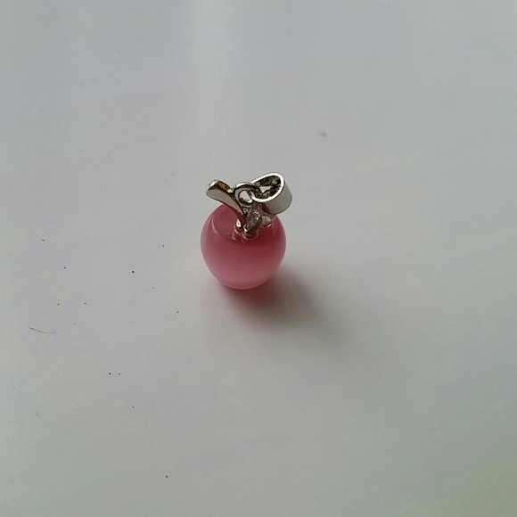 Opal Cat Eye 925 Sterling Silver Apple Pendant - Picture 4 of 4