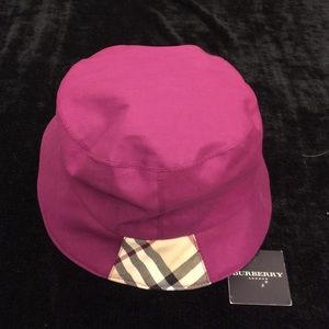 Authentic Burberry Bucket Hat--purple/magenta