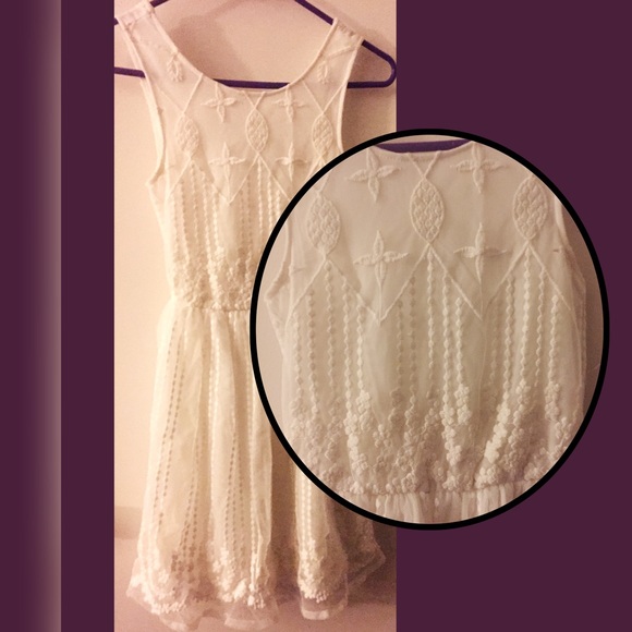 Charlotte Russe Lace Off-White Dress