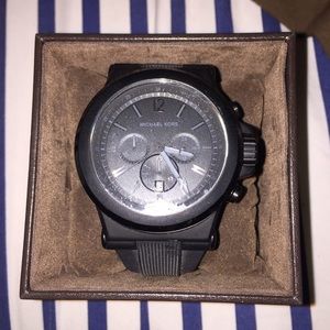Michael Kors men's silicone black watch