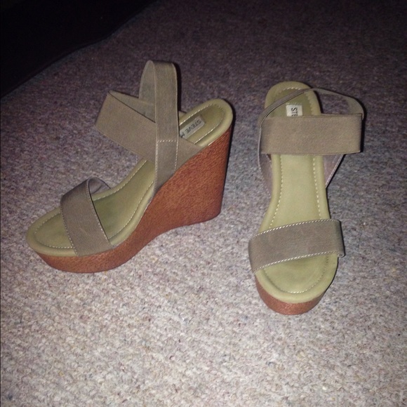 Olive Green Steve Madden Wedges